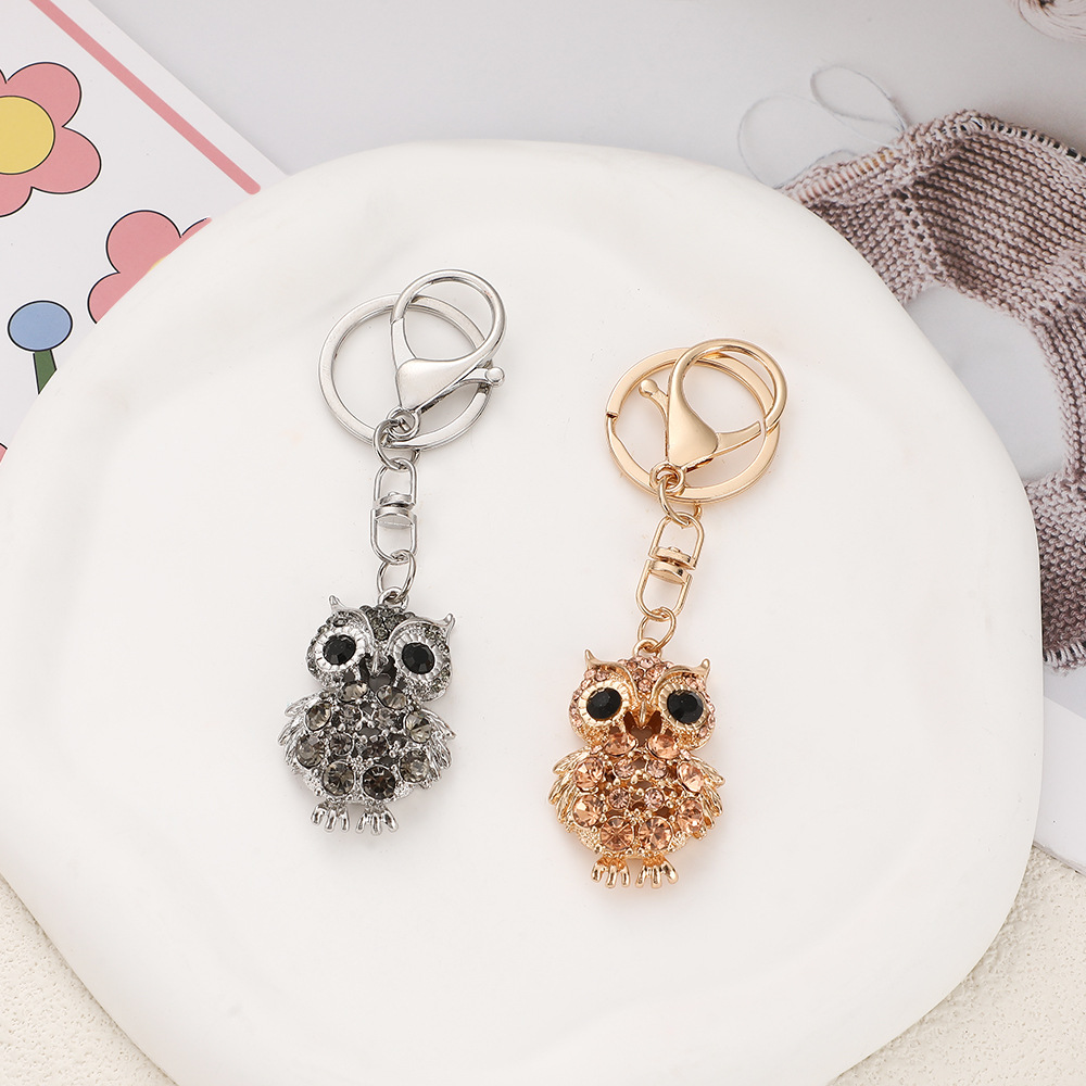 Rhinestone Owl Keychain Keyring Netby
