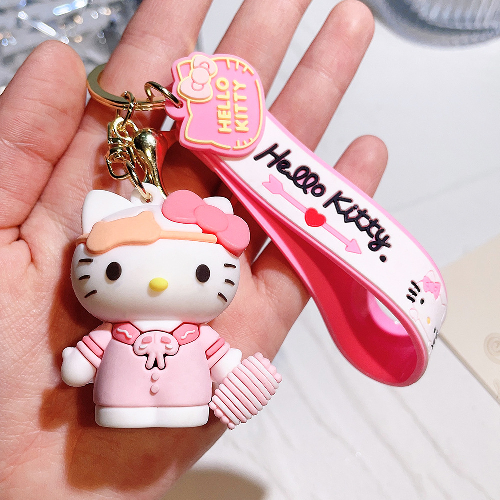 PVC Animation Hello Kitty Keychain Keyring Netby