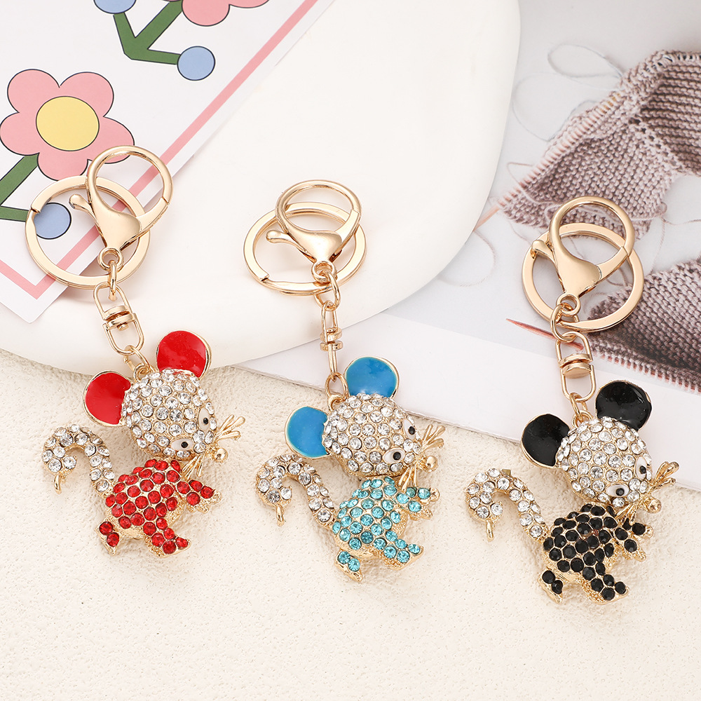 Rhinestone Mouse Keychain Keyring Netby