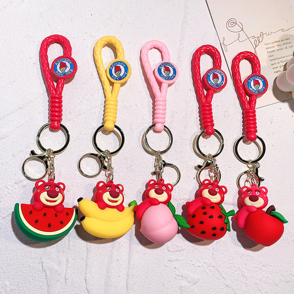 Animation Strawberry Bear Keychain Keyring Netby