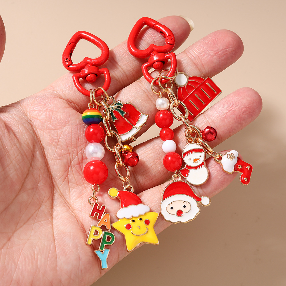 Love Star Santa Claus Festival Christmas Keychain Keyring Netby