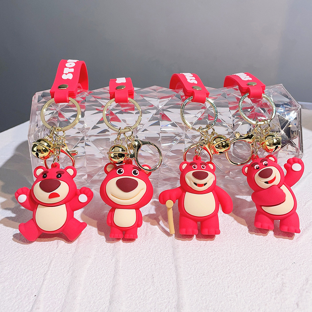 Animation Lotso Strawberry Bear Keychain Keyring Netby