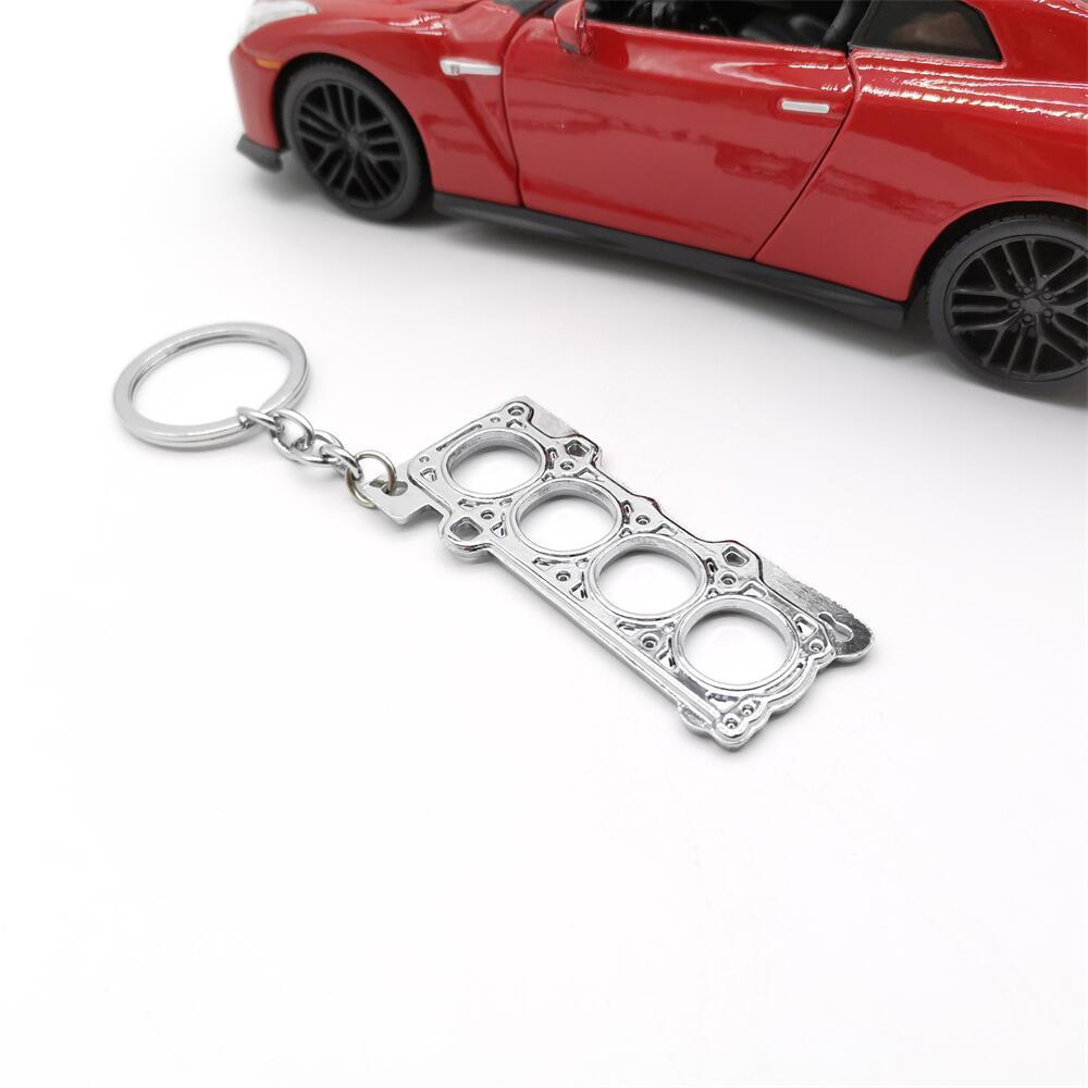 Creative Metal Car Engine Cylinder Gasket Keychain Keyring Keyfob Netby