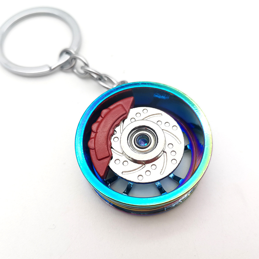 Metal Creative Wheel With Brake Car Keyring Keychain Keyfob Netby