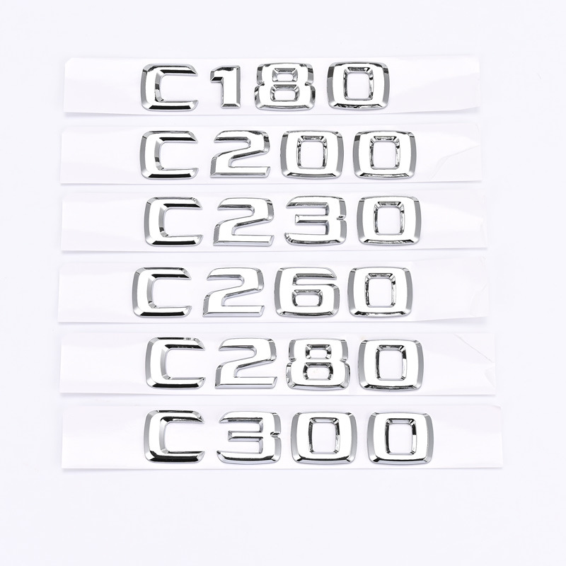 ABS Plastic Car Sticker for Mercedes Benz logo C180 C200 C230 C260 C280 C300 Netby