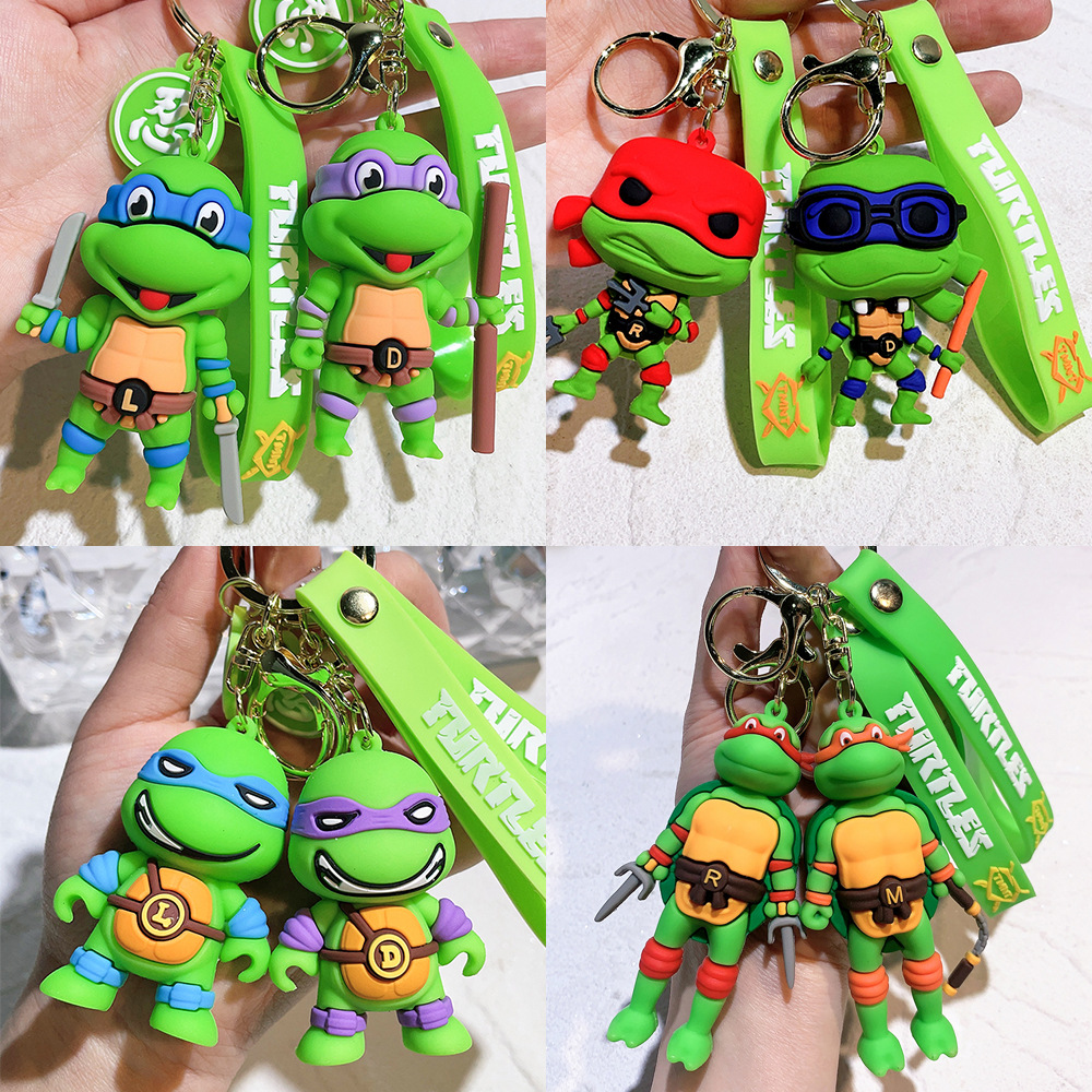 Rubber Animation Teenage Mutant Ninja Turtles Keychain Keyring Netby