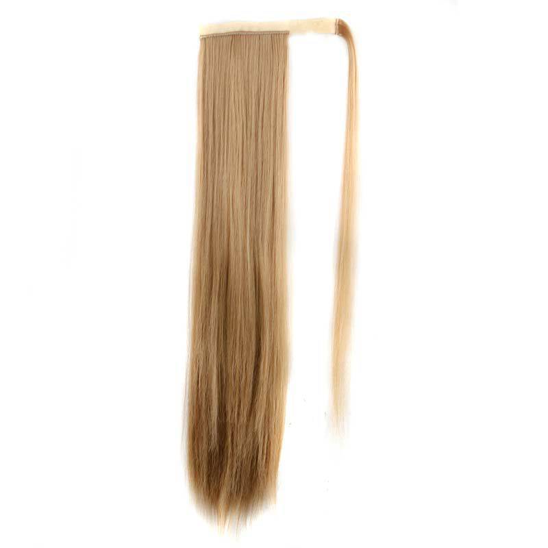 24 inches Straight Hair Velcro Ponytail High Temperature Synthetic Hair Netby