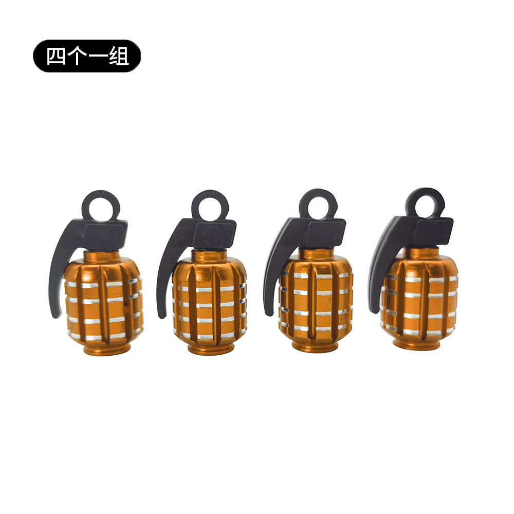 Metal Grenade Car Wheel Anti Dust Tire Valve Cap Netby
