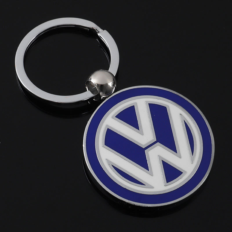 Metal Double Side Car Logo Keychain Keyring Keyfob for Audi Benz BMW Volkswagen VW Netby