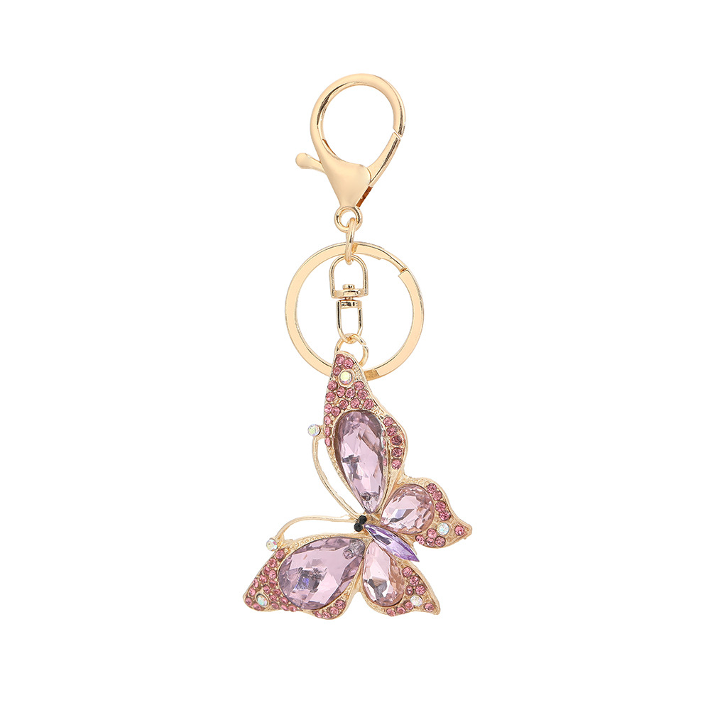 Rhinestone Crystal Butterfly Keychain Keyring Netby