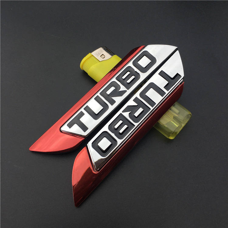 Metal TURBO Car Sticker Netby