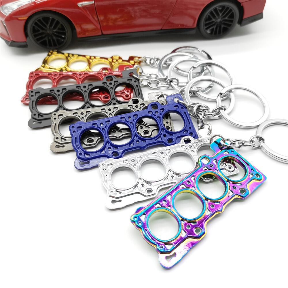 Creative Metal Car Engine Cylinder Gasket Keychain Keyring Keyfob Netby