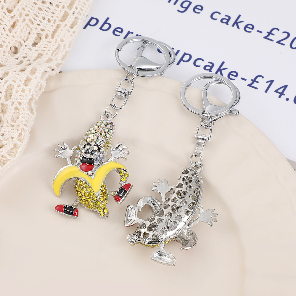 Rhinestone Banana Keychain Keyring Netby