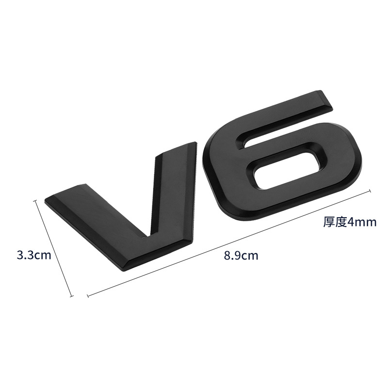 Metal 4X4 4WD Full Time V6 V8 Car Emblem Badge Netby