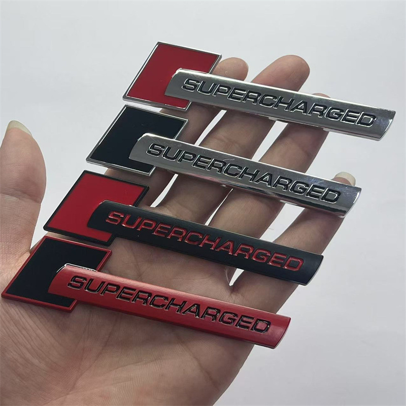 Metal SUPERCHARGED Car Sticker Netby