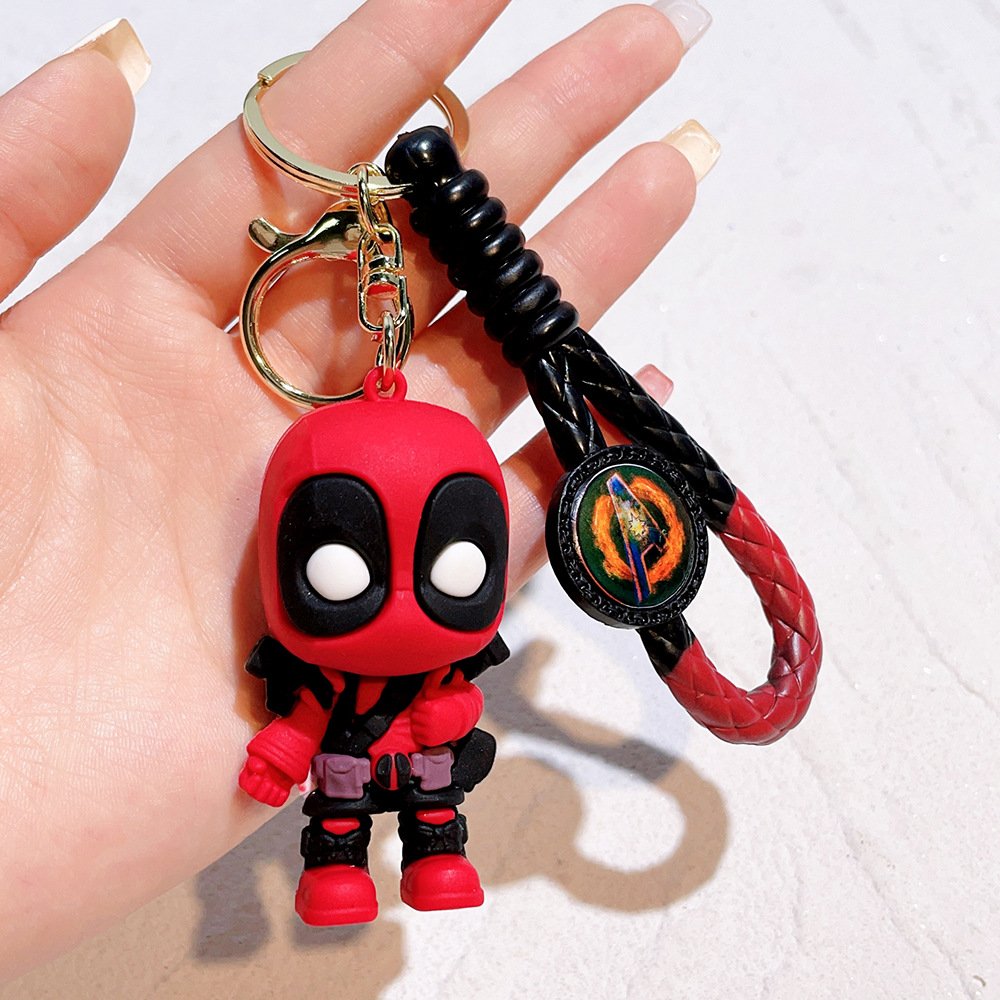 Movie Marvel Avengers Keychain Keyring Netby Captain America Thor Ironman Spiderman Deadpool Batman