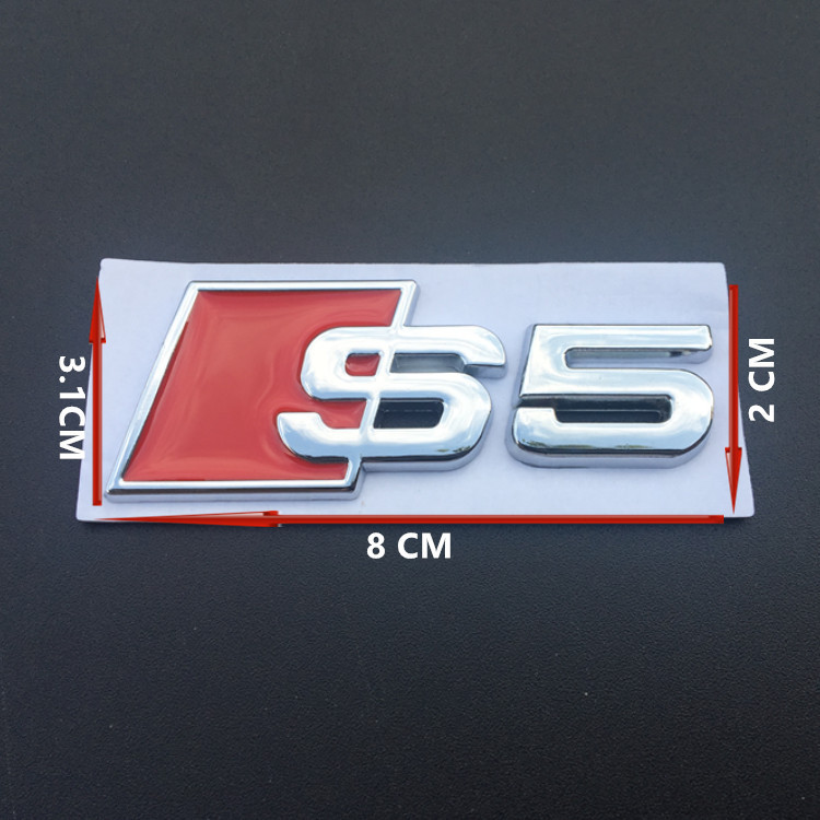 Metal Car Emblem for Audi S3 S4 S5 S6 S8 Silver Black Color Netby