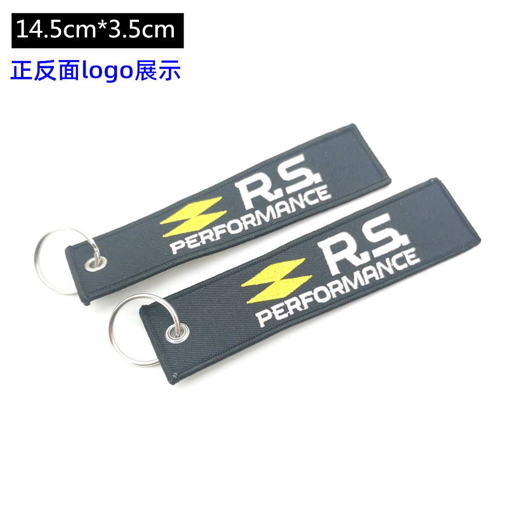 Metal Motorbike Car Logo Cloth Kering Keychain Keyfob for JDM GTI NISMO RALLIART TYPE R HKS TRD NOS Netby