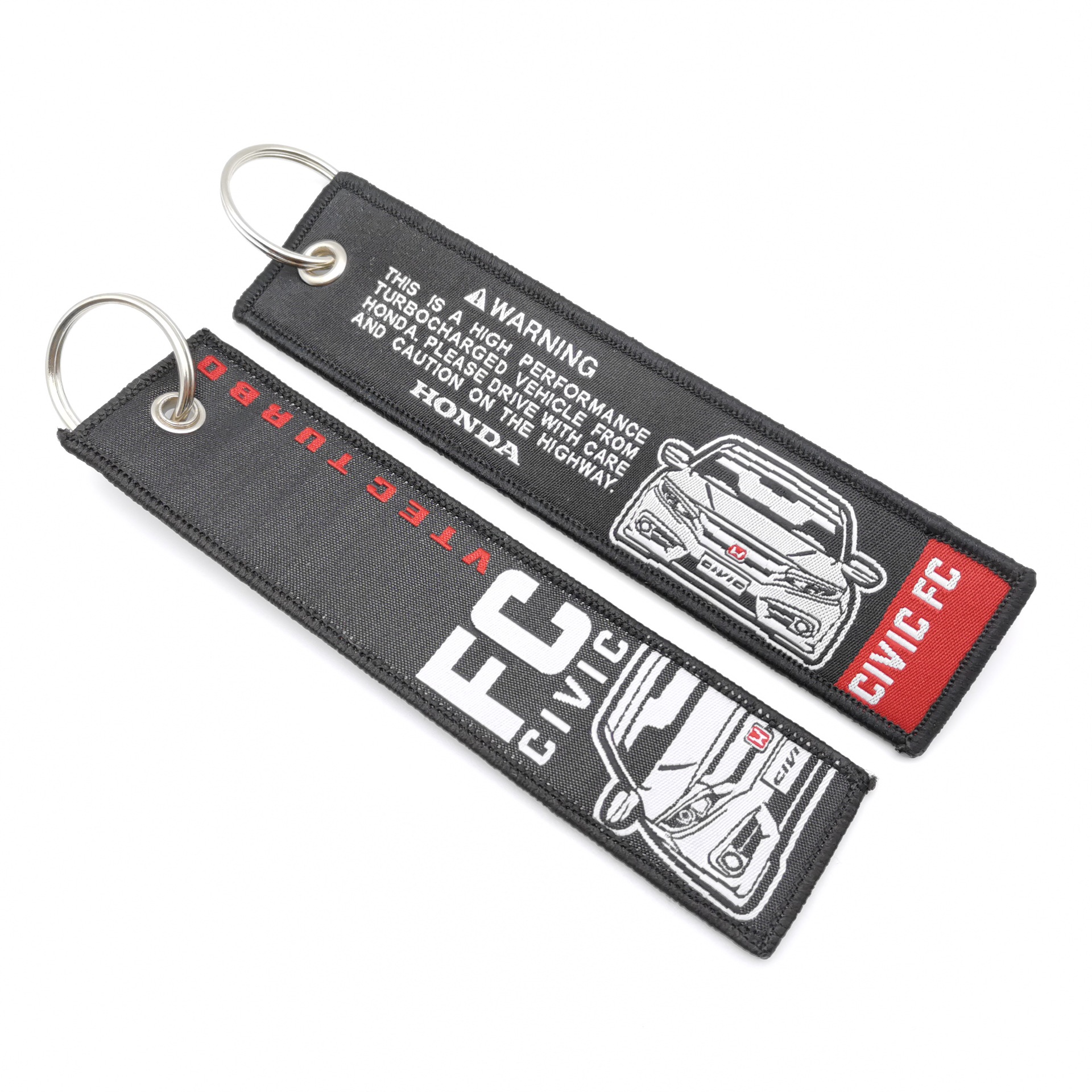 Car logo modified brand textile embroidery cloth key chain hanging TRD MUGEN