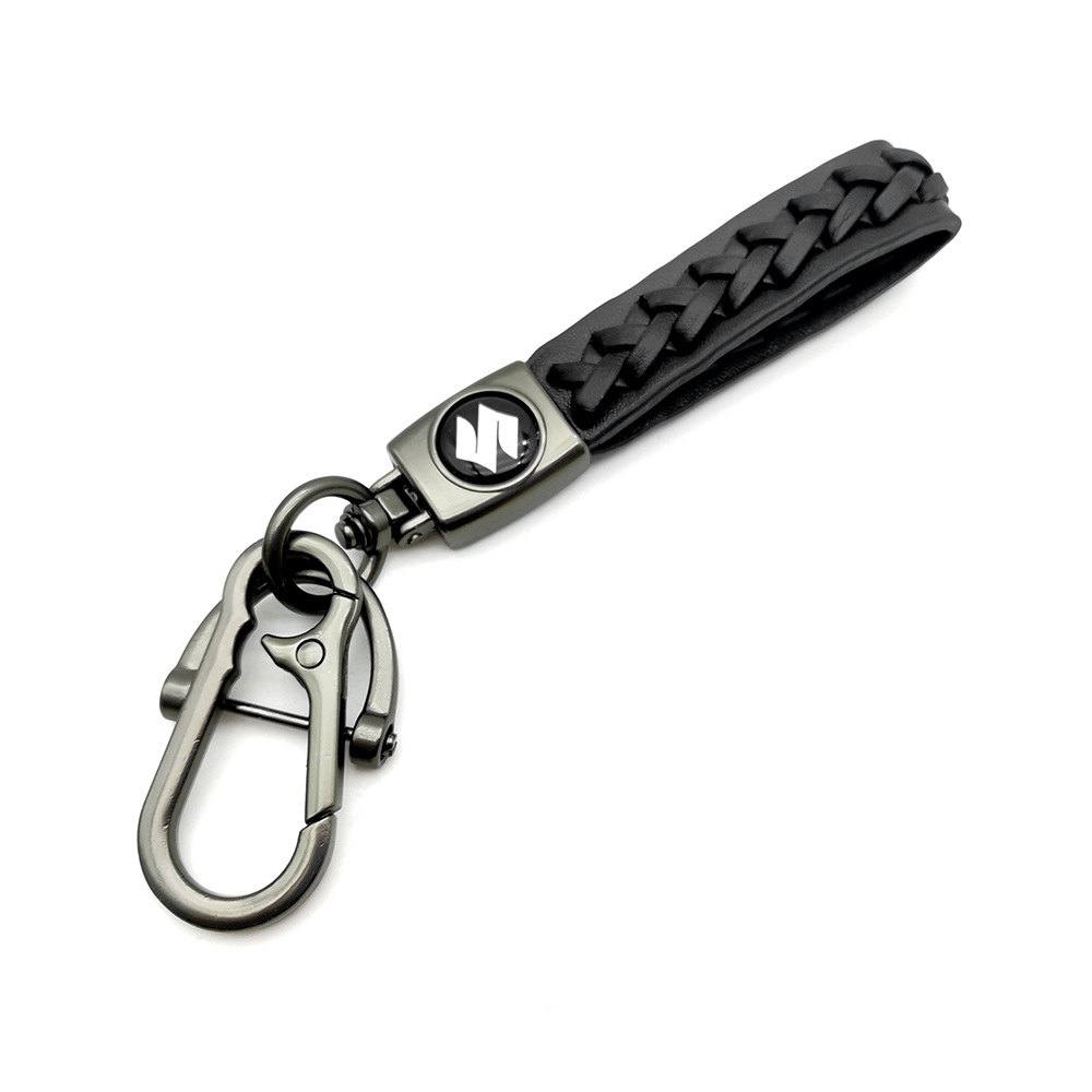 Knitting Leather Car Logo Emblem Kering Keychain Keyfob for Audi Benz BMW VW Chevrolet Toyota Volvo Netby