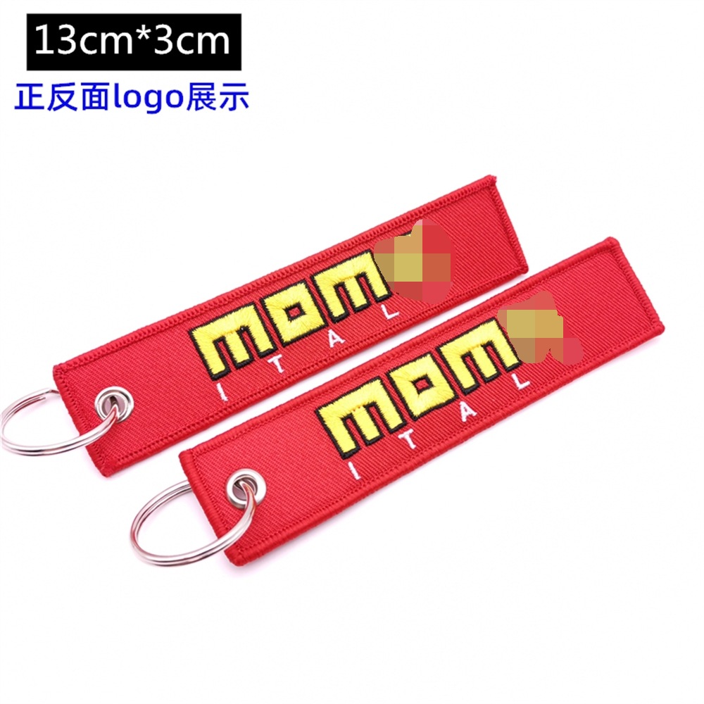 Metal Motorbike Car Logo Cloth Kering Keychain Keyfob for JDM GTI NISMO RALLIART TYPE R HKS TRD NOS Netby