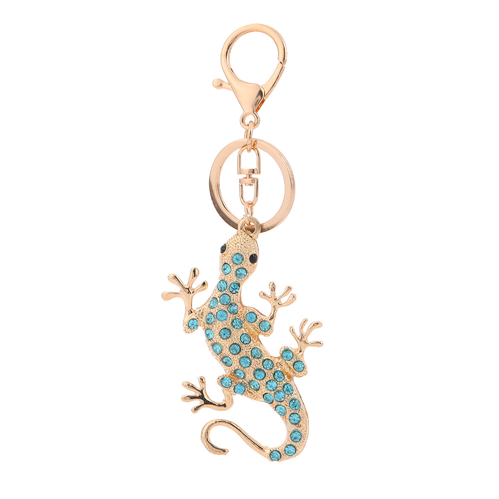 Rhinestone Gecko Keychain Keyring Netby