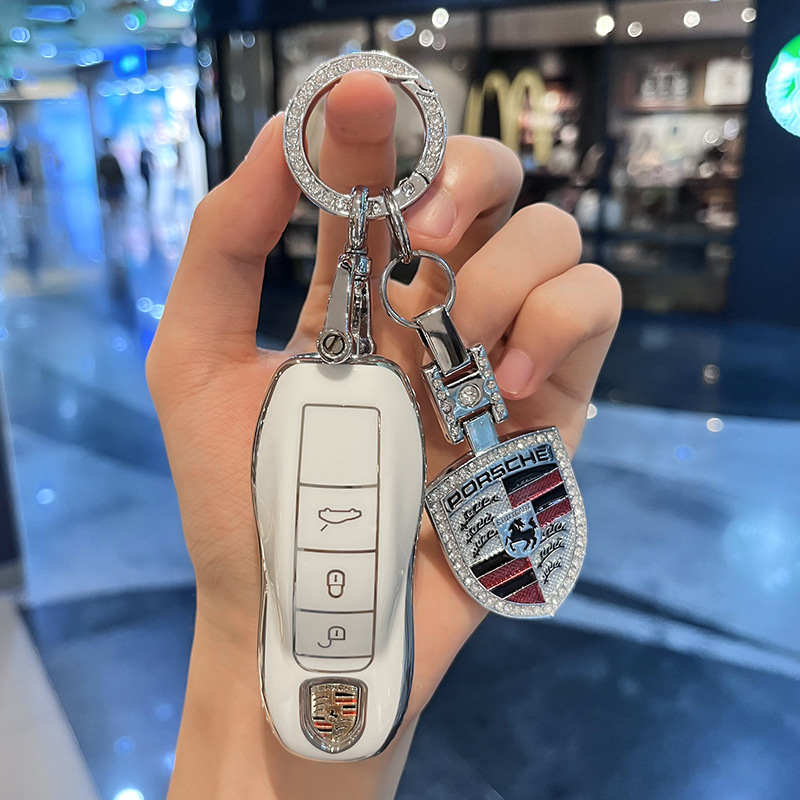 Silicon Car Key Case for Porsche Cayenne Macan Panamera 718 911 Netby