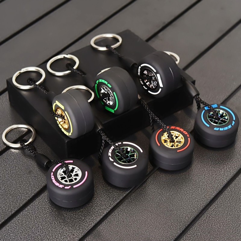 Rubber ZERO Firelli Car Wheel Tire Keychain Keyring Netby