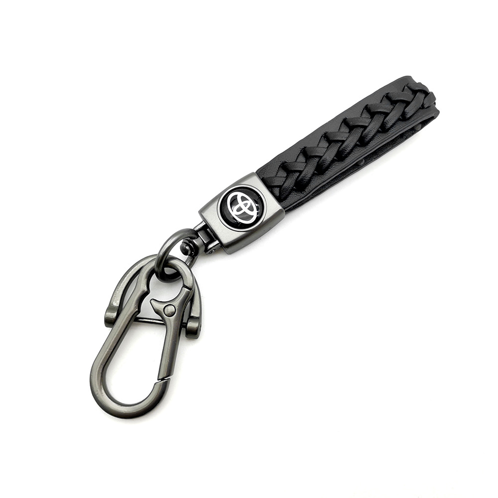 Knitting Leather Car Logo Emblem Kering Keychain Keyfob for Audi Benz BMW VW Chevrolet Toyota Volvo Netby