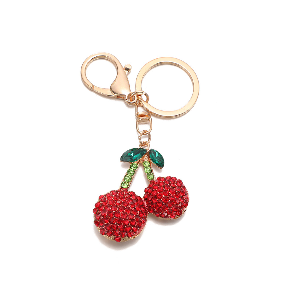 Rhinestone Cherry Keychain Keyring Netby