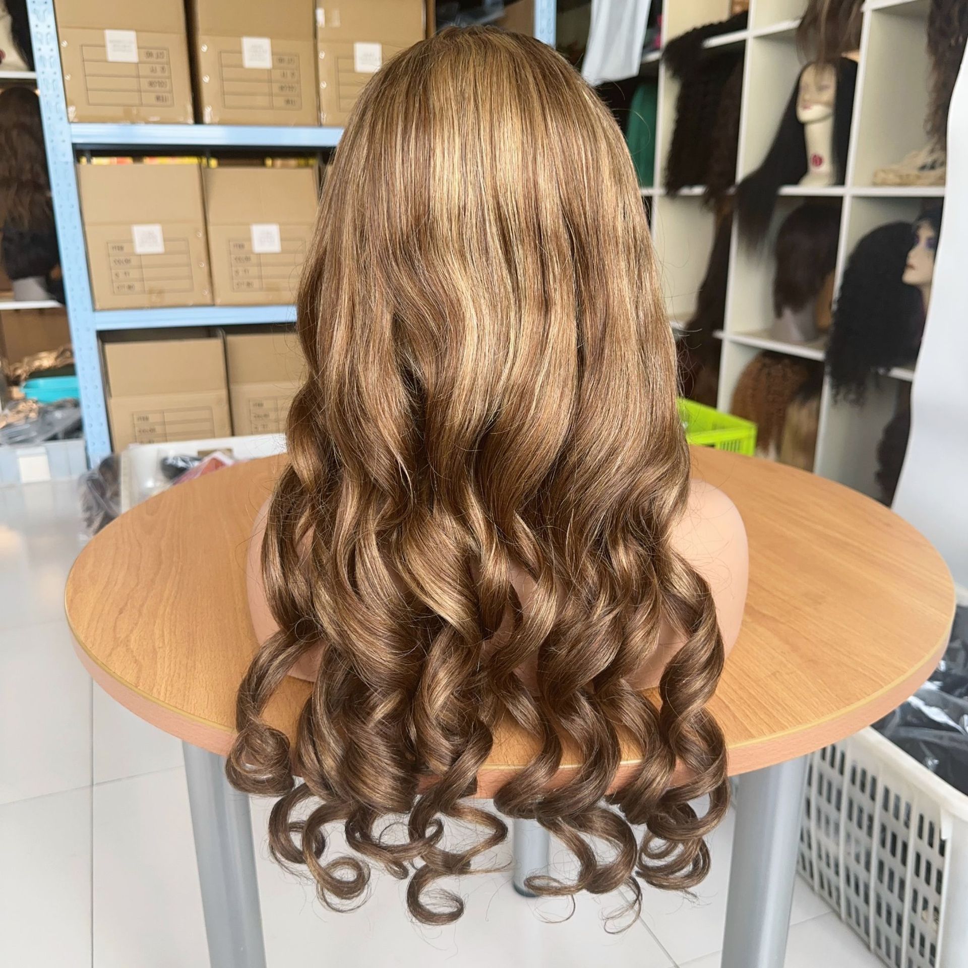 Custom Order 26 Inches 5x5 Lace Closure Wig Remy Human Hair Loose Wave Highlight Color WIGLTD