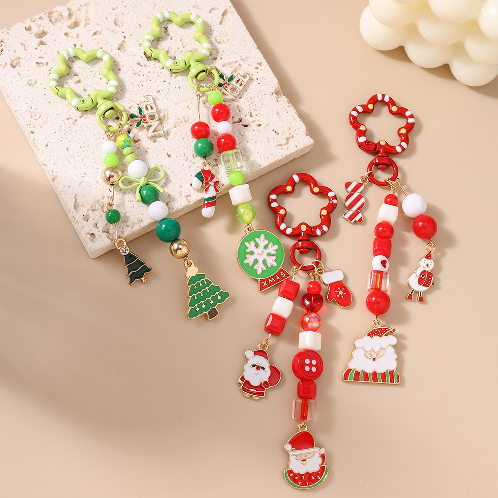 Flower Tree Festival Christmas Keychain Keyring Netby