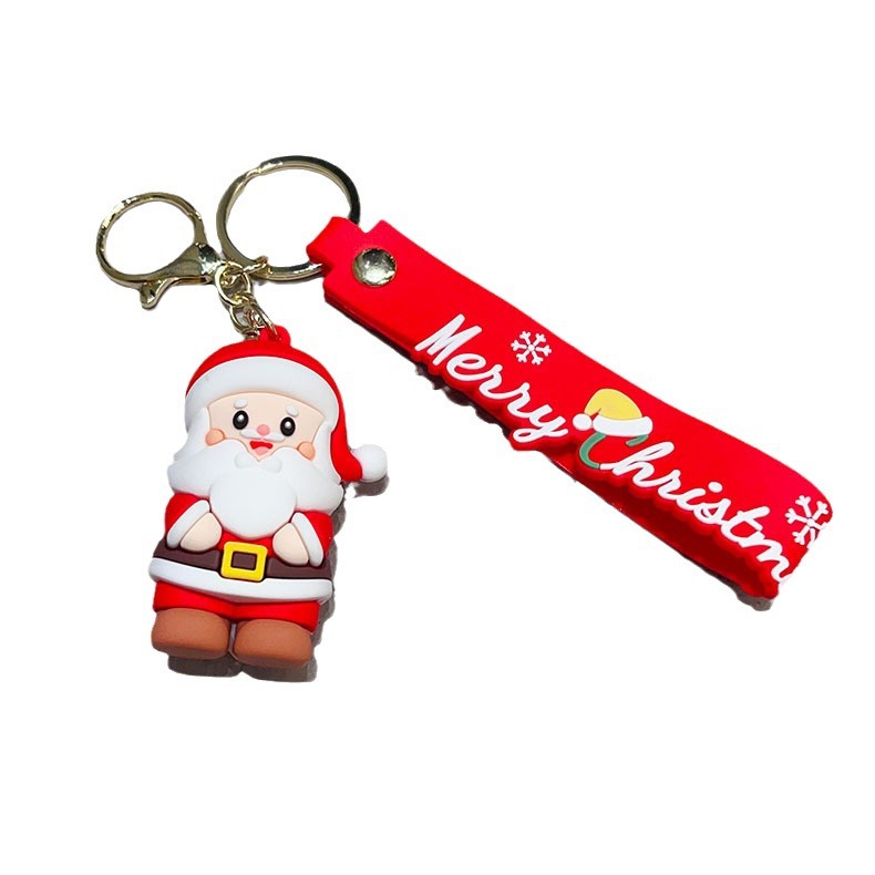 Silicon Festival Christmas Keychain Keyring Netby Santa Claus Trees Reindeer