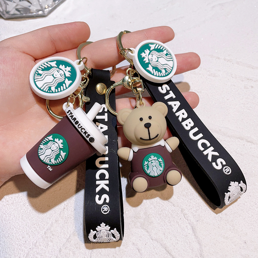 Starbucks Coffee Cup Bear Keychain Keyring Netby