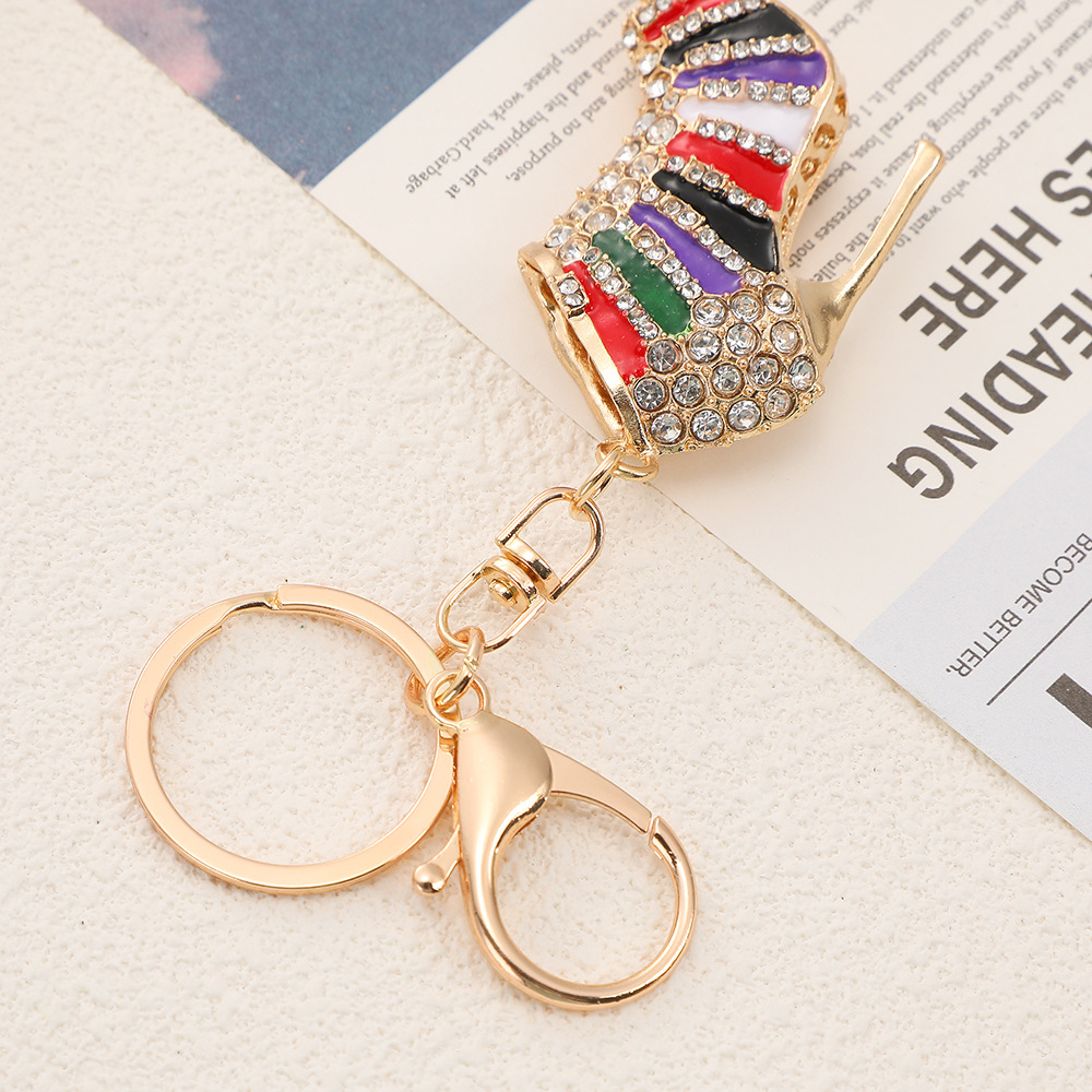 Rhinestone High Heel Shoe Keychain Keyring Netby
