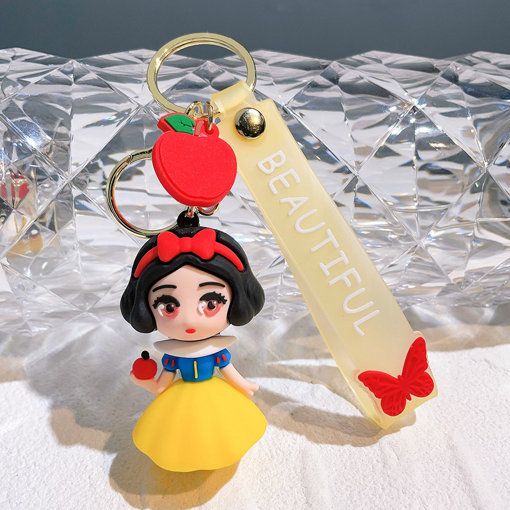 Animation Snow White Mermaid Princess Frozen Keychain Keyring Netby