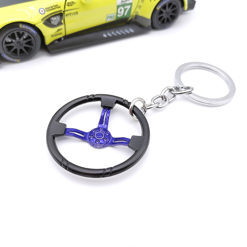 Creative Metal Steering Wheel Car Keychain Keyring Keyfob Netby