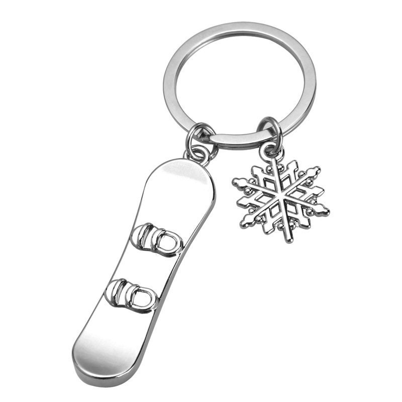 Metal Sports Game Ski Board Keychain Keyring Keyfob Netby