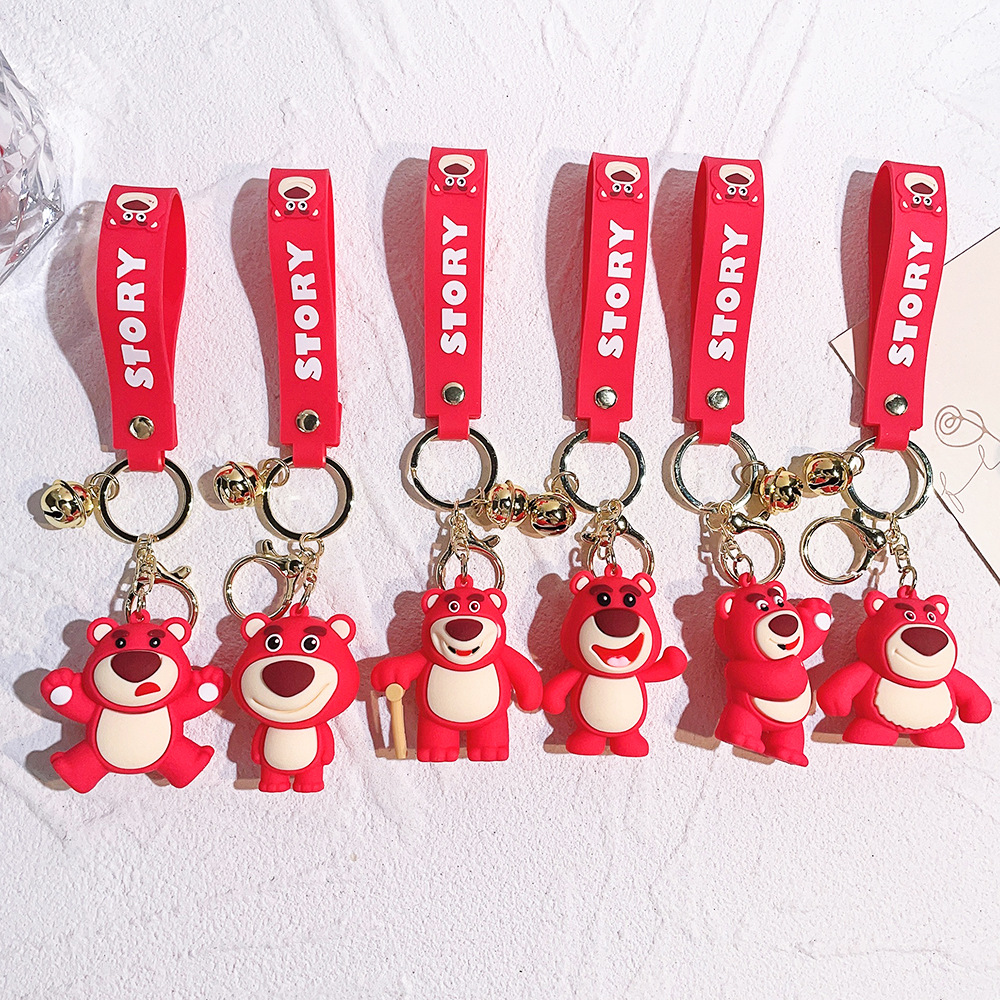 Animation Lotso Strawberry Bear Keychain Keyring Netby