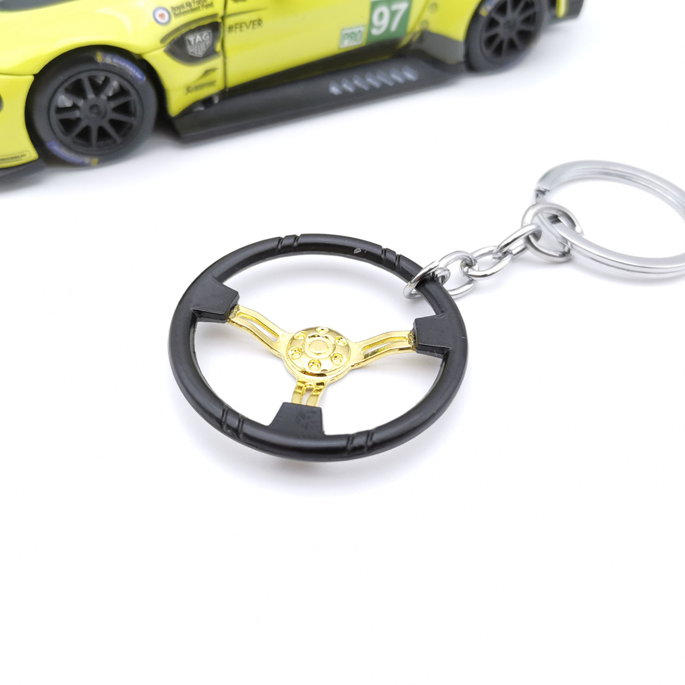 Creative Metal Steering Wheel Car Keychain Keyring Keyfob Netby
