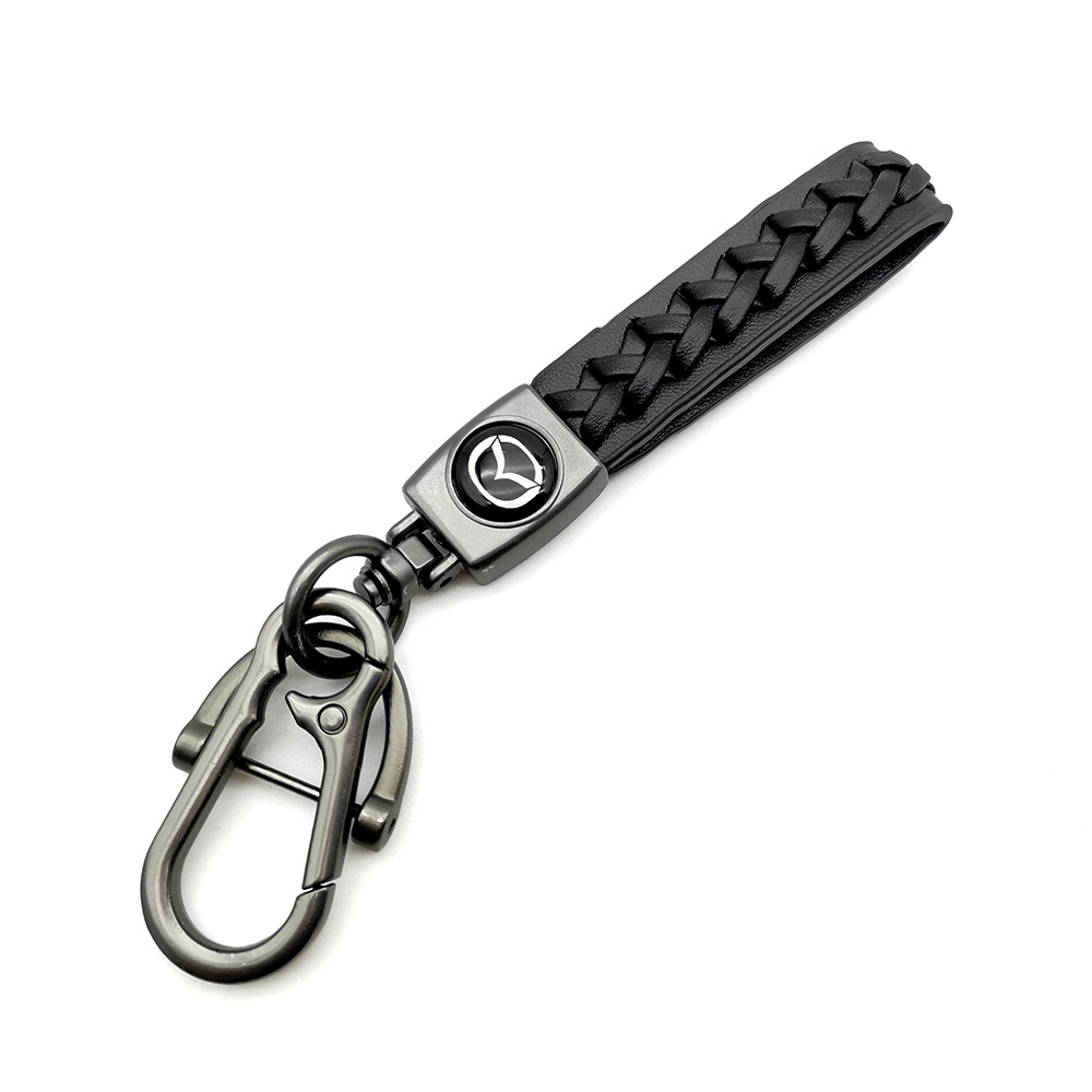 Knitting Leather Car Logo Emblem Kering Keychain Keyfob for Audi Benz BMW VW Chevrolet Toyota Volvo Netby