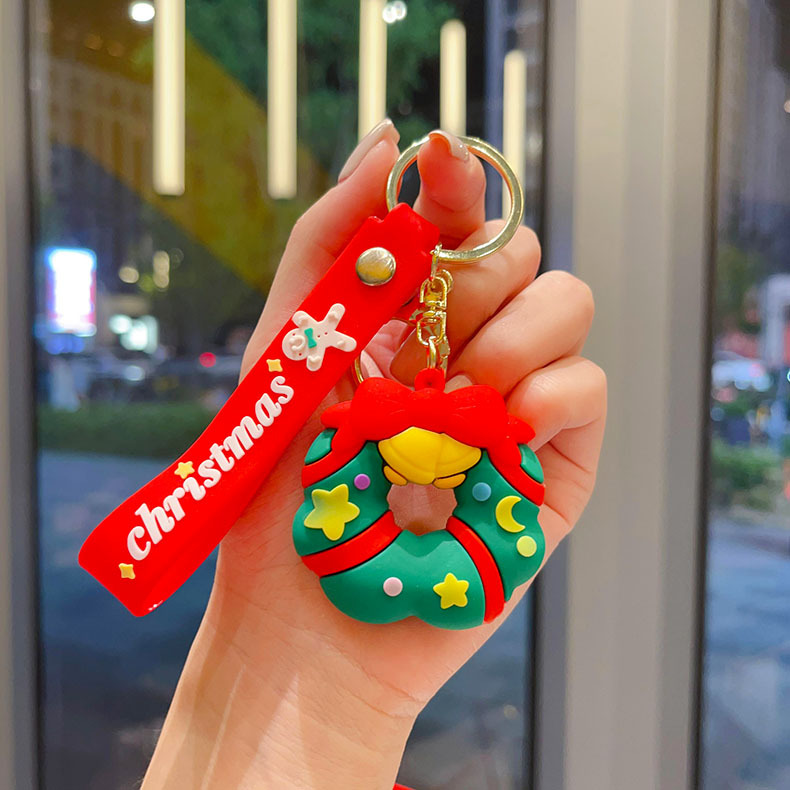 Silicon Festival Christmas Keychain Keyring Netby Santa Claus Trees Reindeer