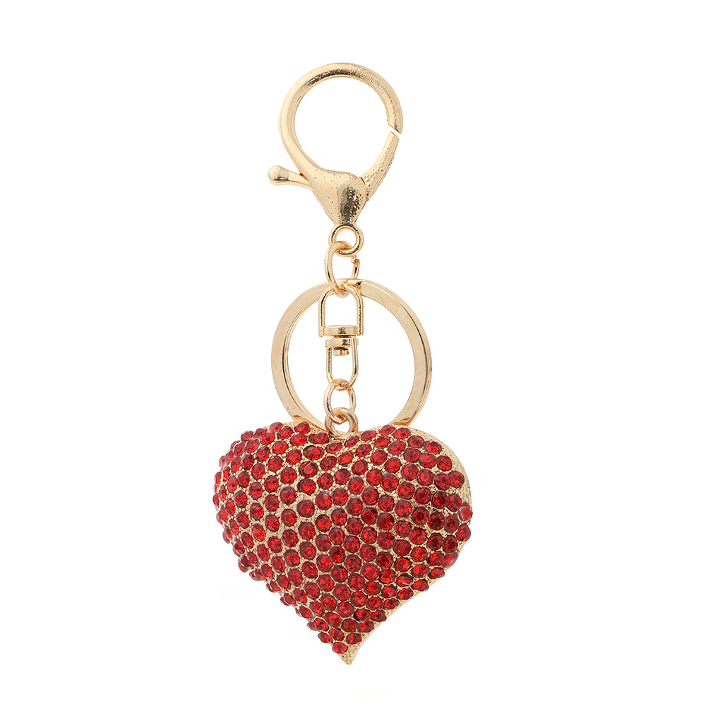 Rhinestone Love Heart Keychain Keyring Netby