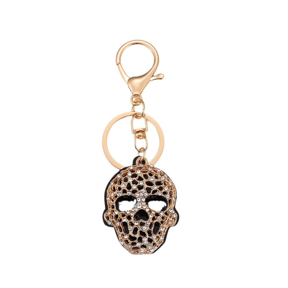 Rhinestone Skull Keychain Keyring Netby