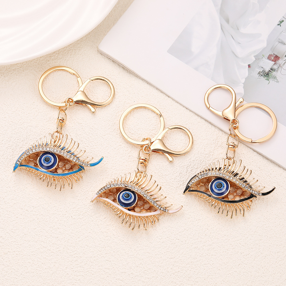 Rhinestone Devil's Eye Keychain Keyring Netby