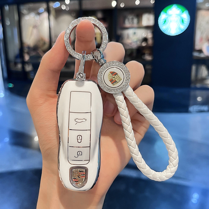 Silicon Car Key Case for Porsche Cayenne Macan Panamera 718 911 Netby