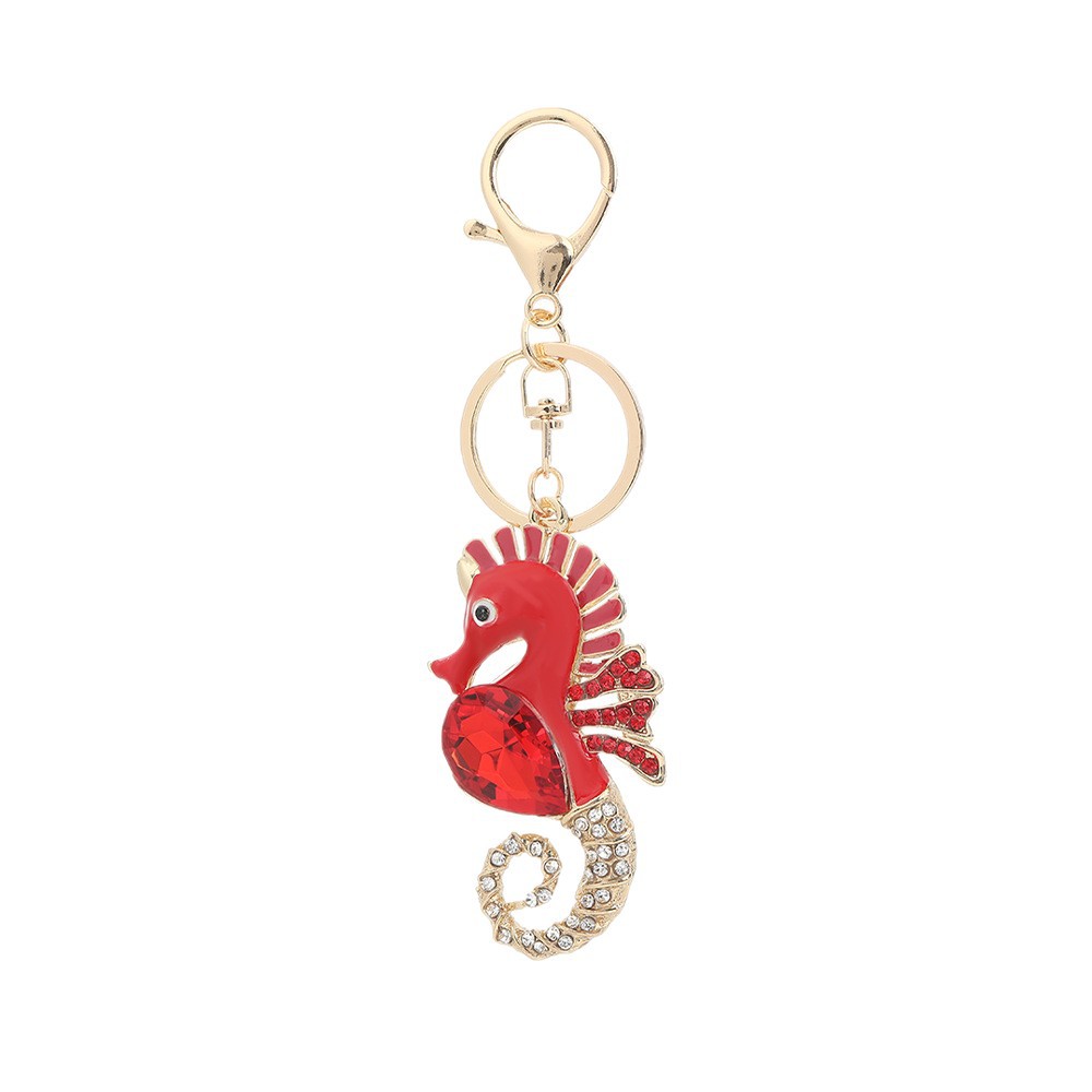 Seahorse Rhinestone Keychain Keyring Netby
