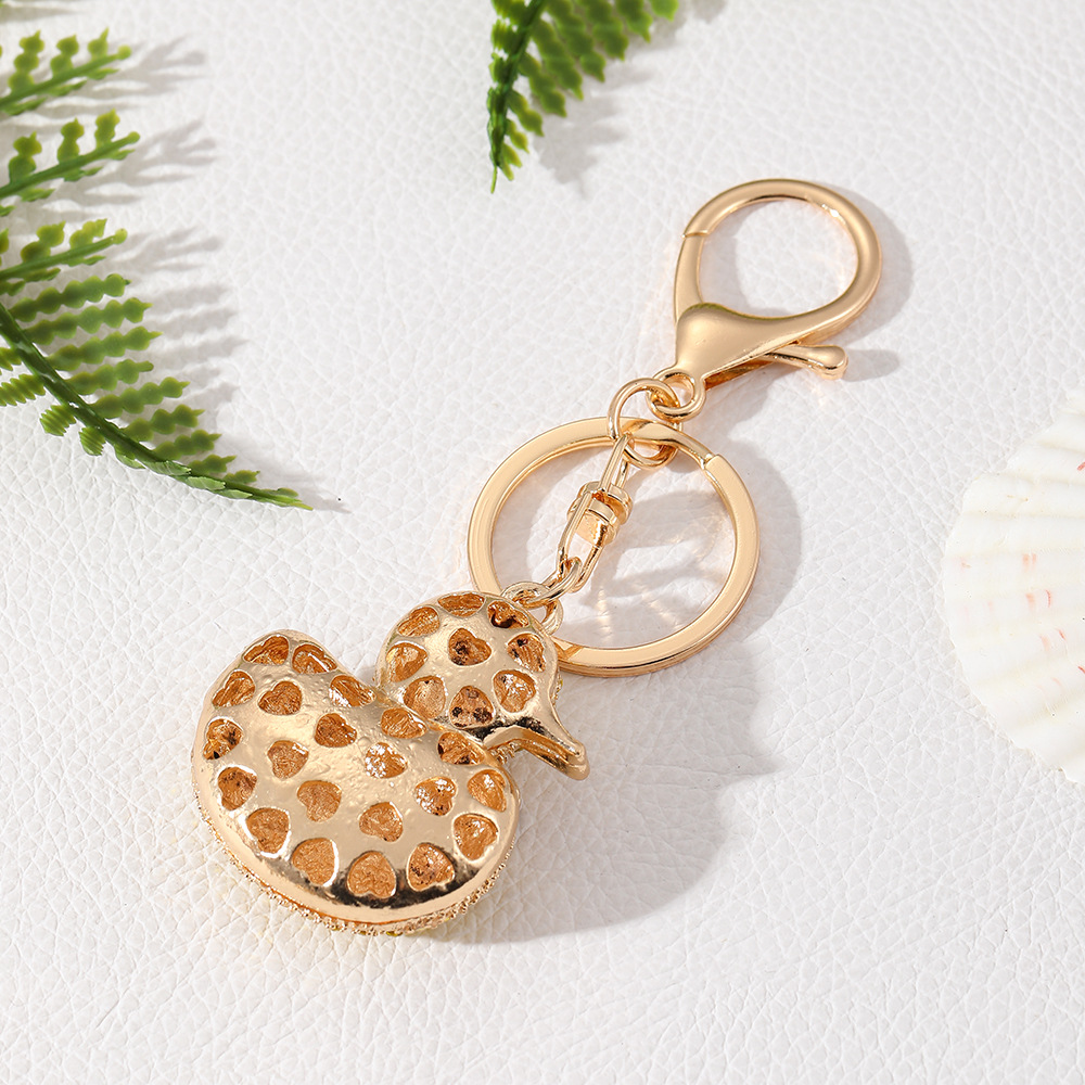 Rhinestone Duck Keychain Keyring Netby