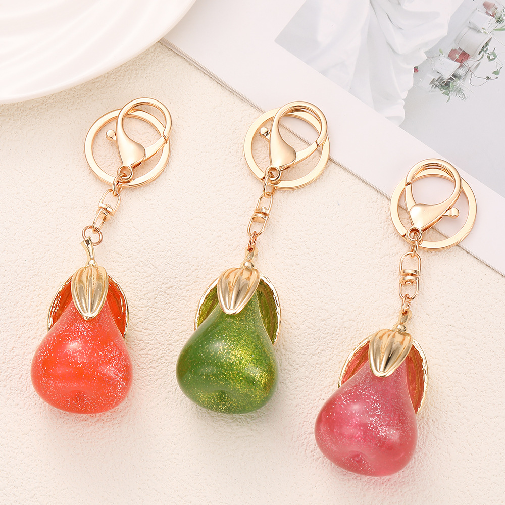 Rhinestone Eggplant Keychain Keyring Netby