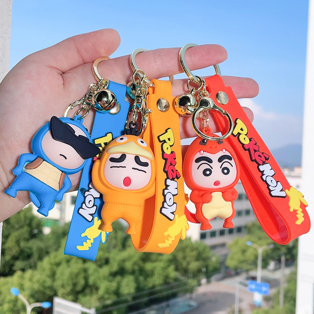 Animation Pikachu Crayon Shin Chan Keychain Keyring Netby